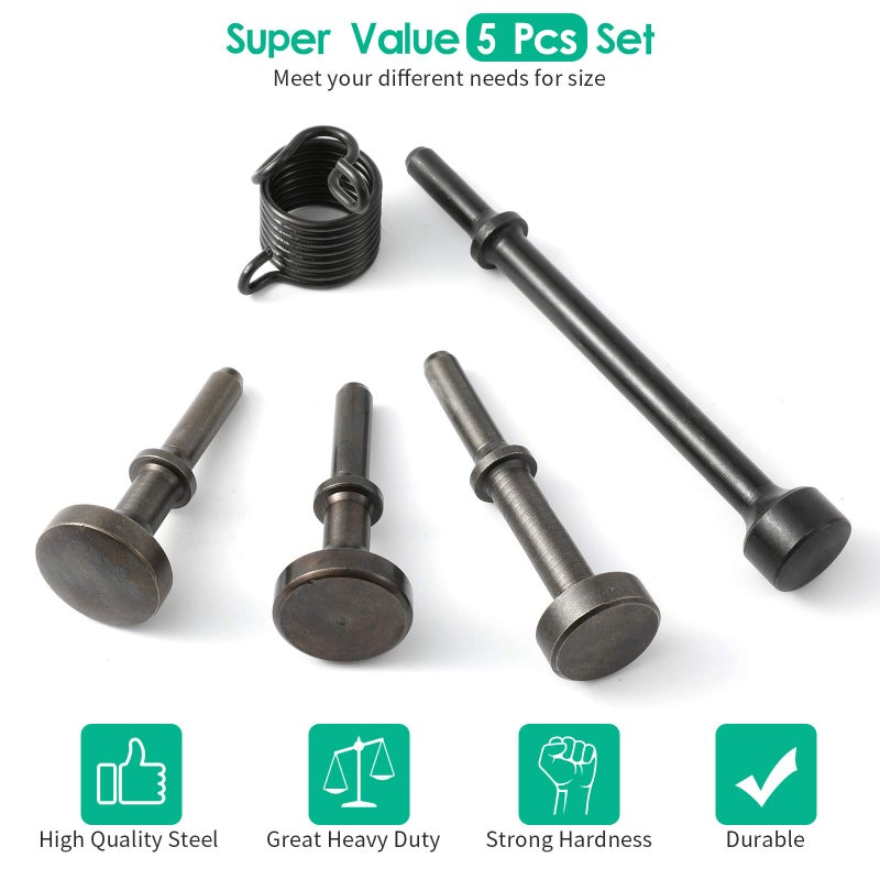 Anndason 5 Pcs Smoothing Pneumatic Air Hammer Pneumatic Chisel Bits Tools Kit - Image 4